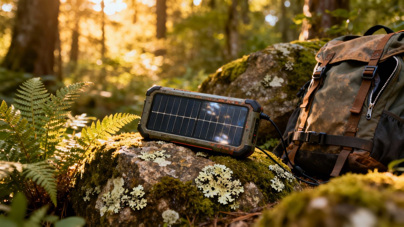 アウトドア用ポータブルソーラー充電器