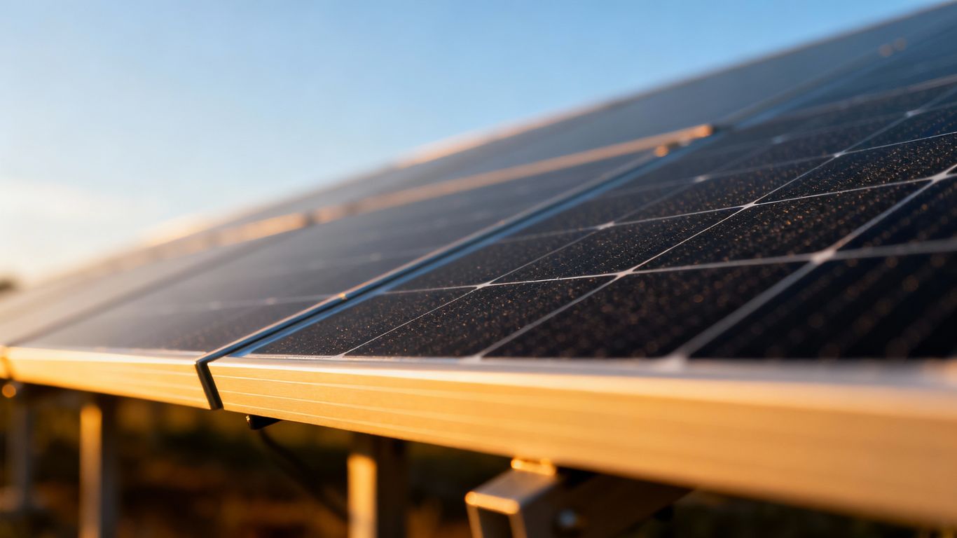 Canadian Solar HiKu Solarmodul in der Sonne.