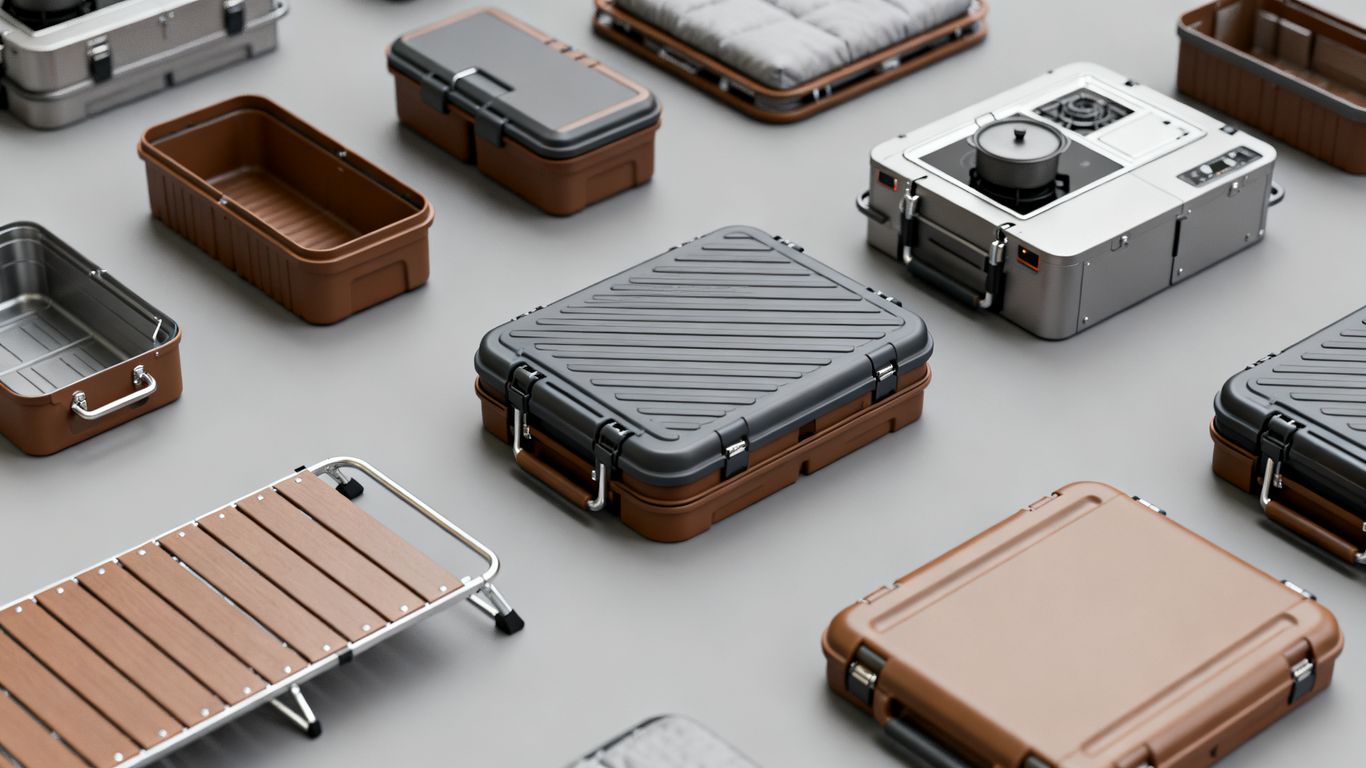 Sistemi modulari per roulotte, diverse configurazioni.