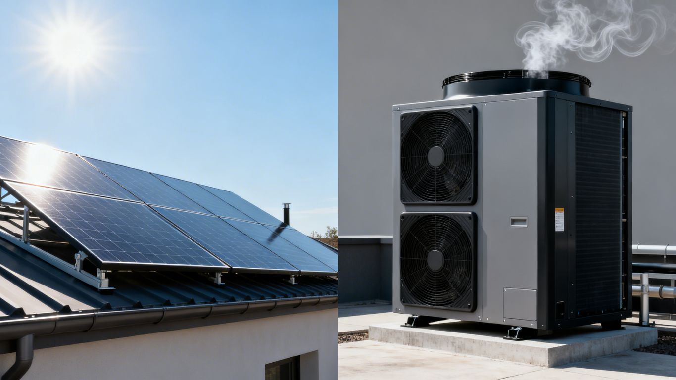 太陽熱ヒーターとヒートポンプの比較