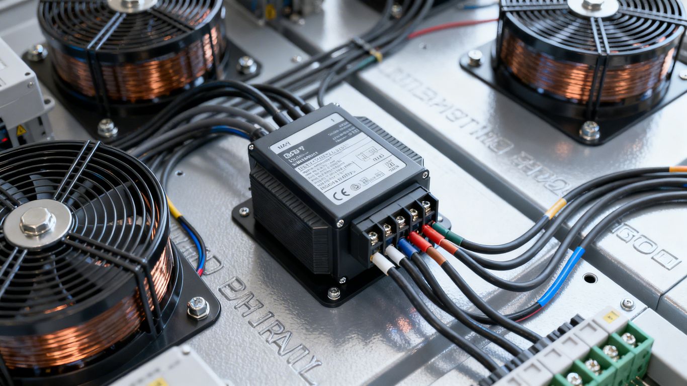 Onduleur triphasé connecté à un réseau monophasé.