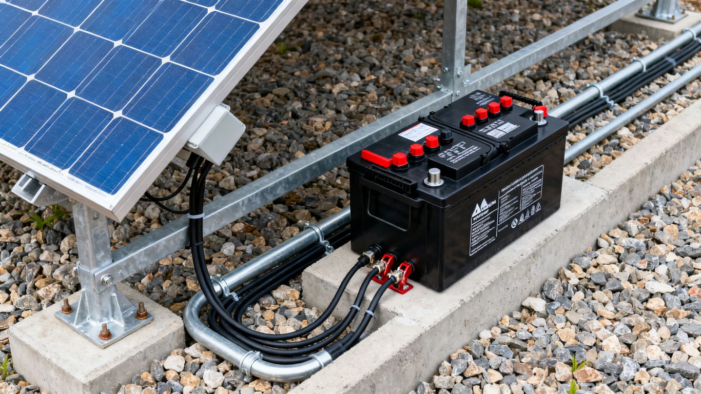 Panel solar con batería: diagrama y componentes